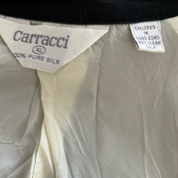 Carracci Vintage Pure Silk Full Zip Jacket Size XL - Picture 5 of 9